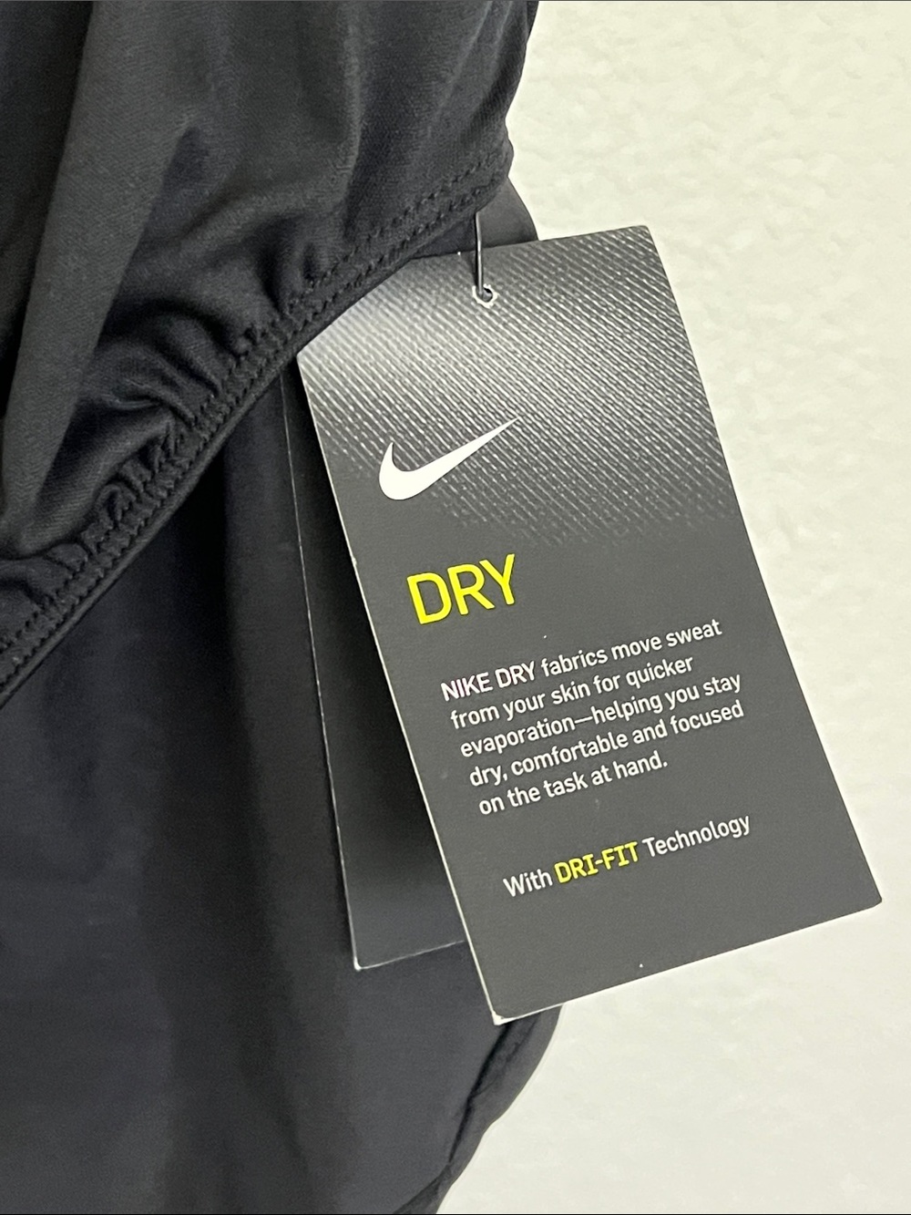 Nike Women's Black Running Shorts with White Swoosh Accent - Picture 5 of 6